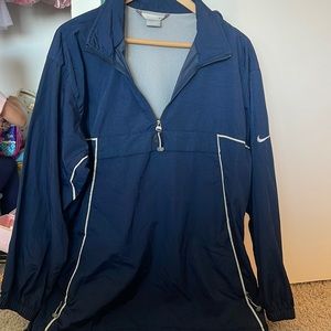 Nike pullover windbreaker with hood. size large